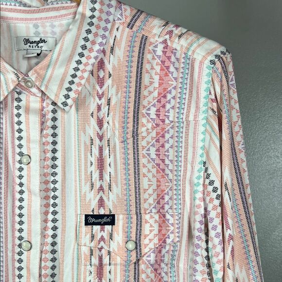Wrangler Multicolor Striped Button Down Shirt - Picture 3 of 5